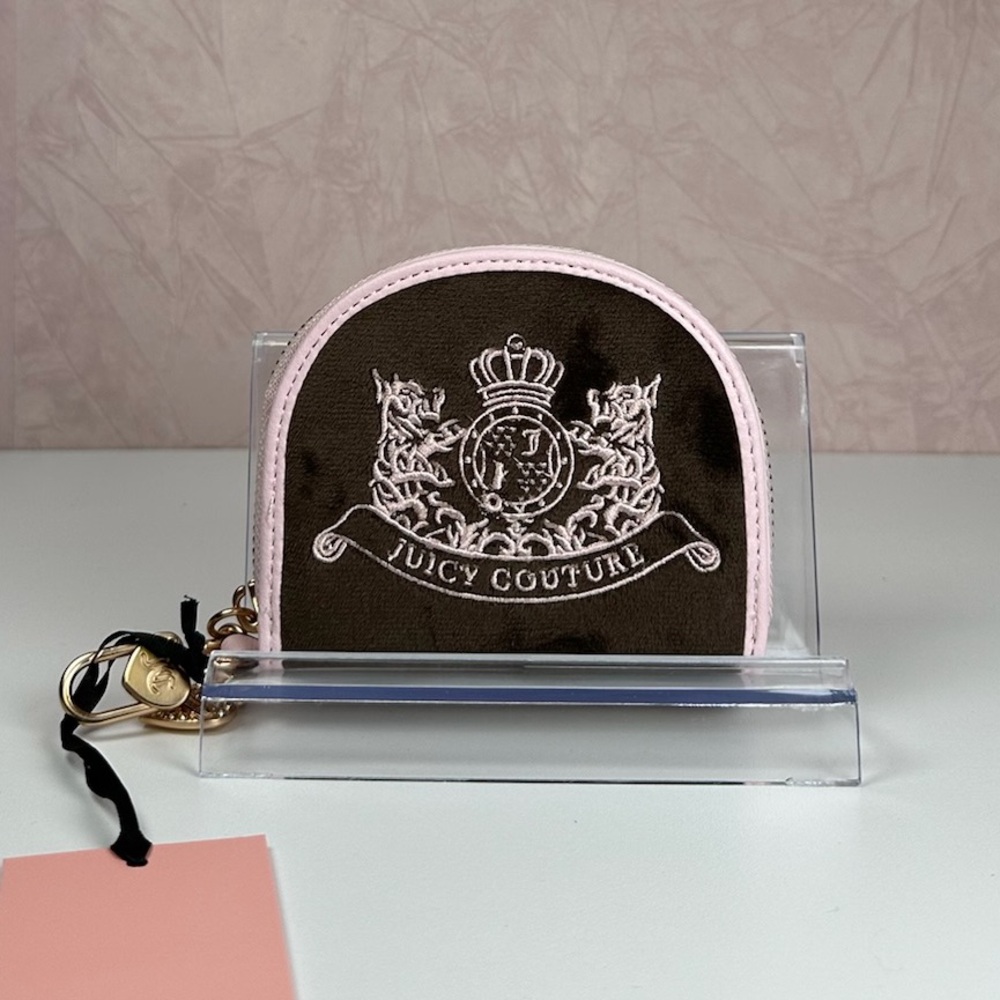 Juicy Couture Classic Scottie Dog Half Moon Zip Around Wallet